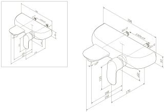 Смеситель Am.pm Sensation F3010000 для ванны